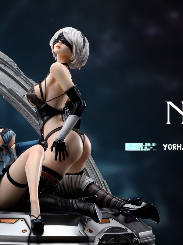 Longquan Studio NieR:Automata 2B and Kaine Hot Sexy 1/4 Statue